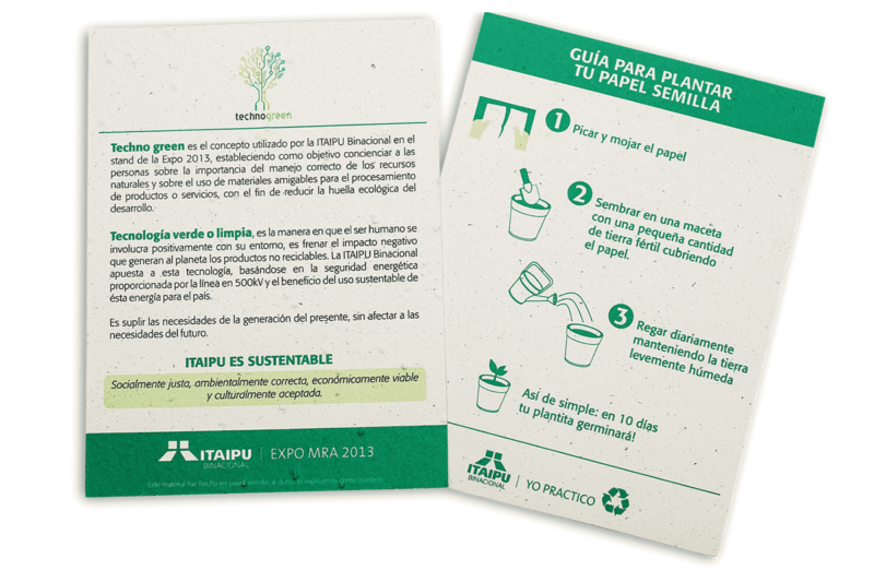 Flyer Sustentabilidade Ecológico - 100% Biodegradável - Papel Semente