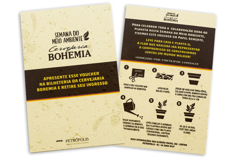 Flyer de Divulgação - Ecológico e 100% Biodegradável - Papel Semente