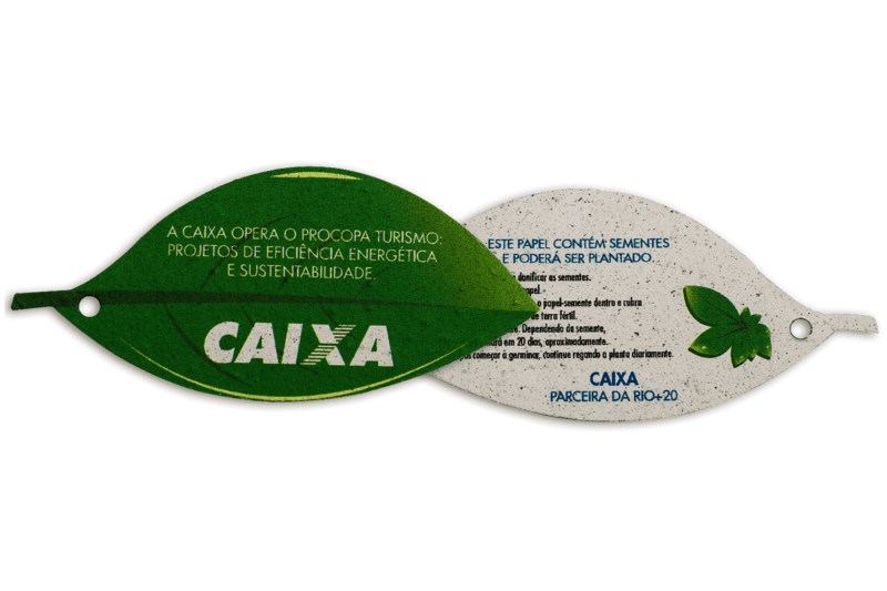 tag em formato de folha