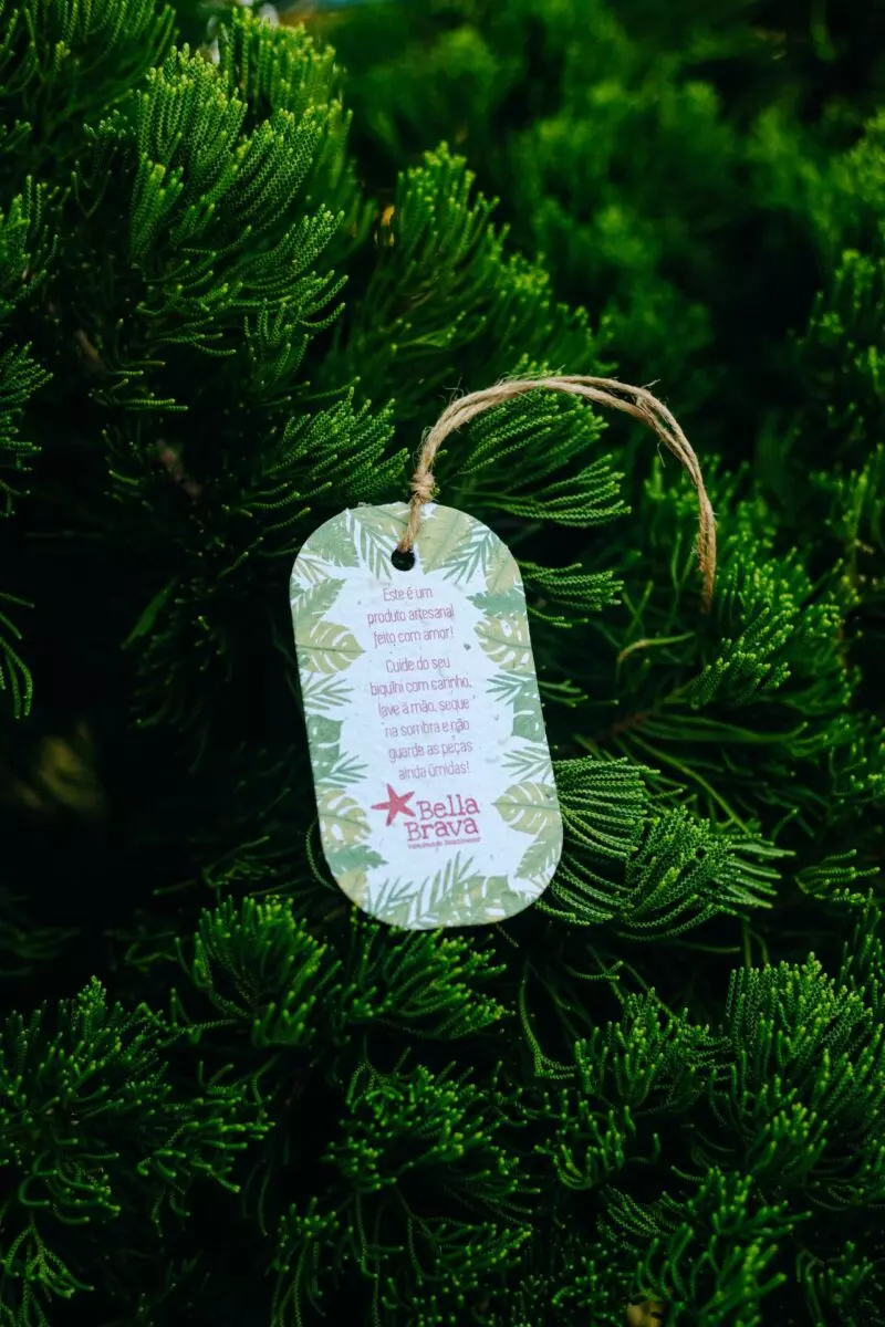 Tag Loja Ecológico Corte Oval | Papel Semente