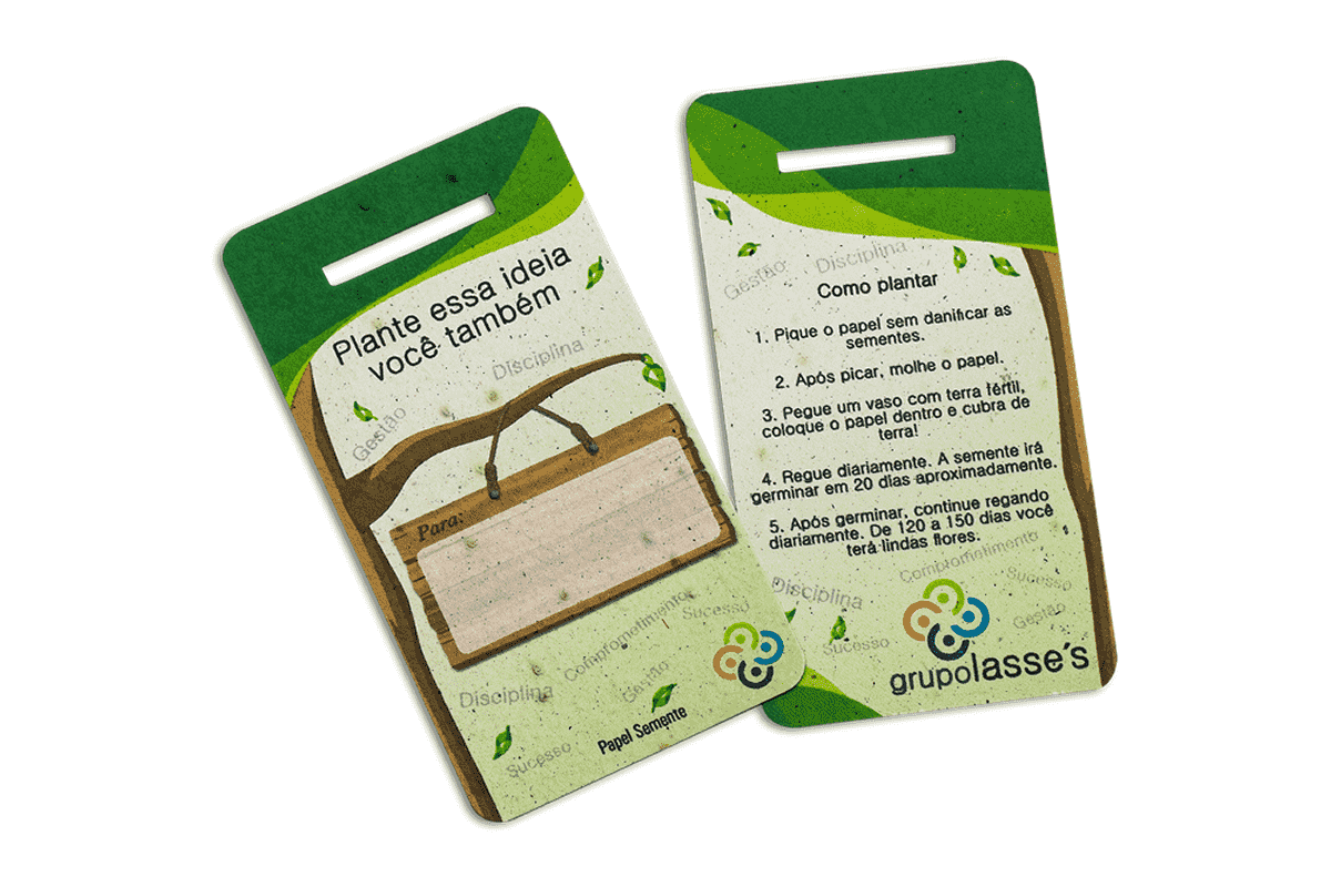 Etiqueta ecológica da Papel Semente