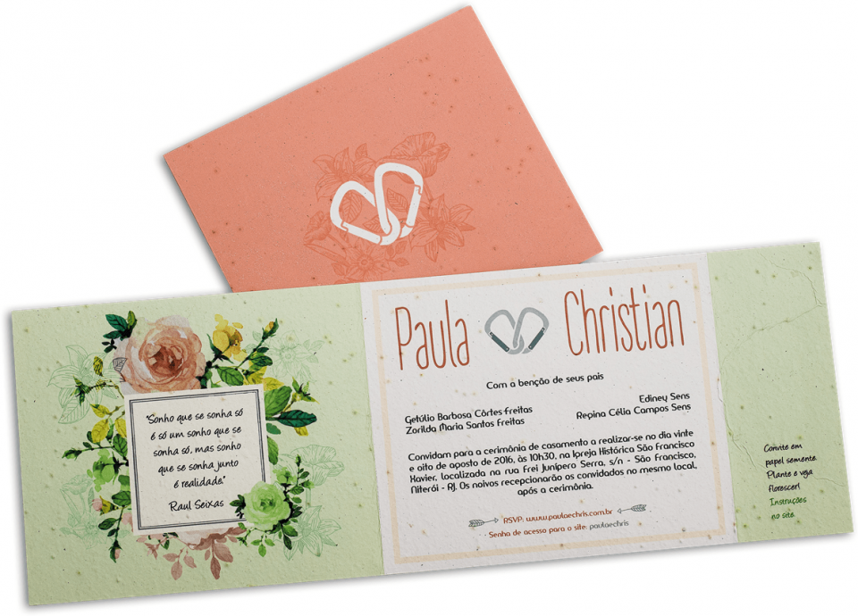 Envelope para Convite de Casamento: Conheça a Papel Semente