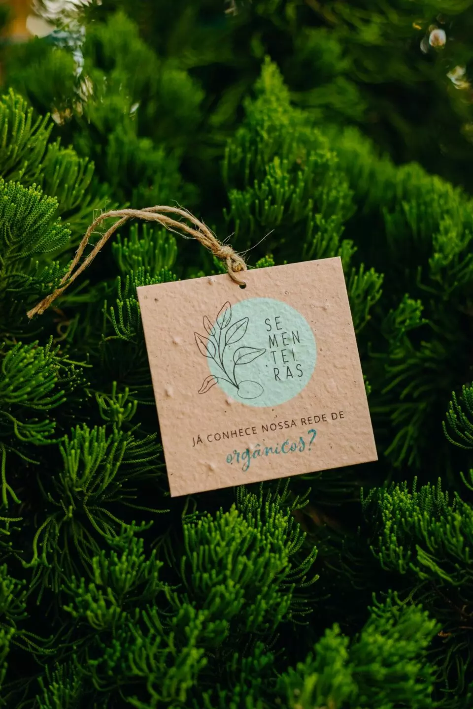 Tag Ecológico Quadrado 8,5cm