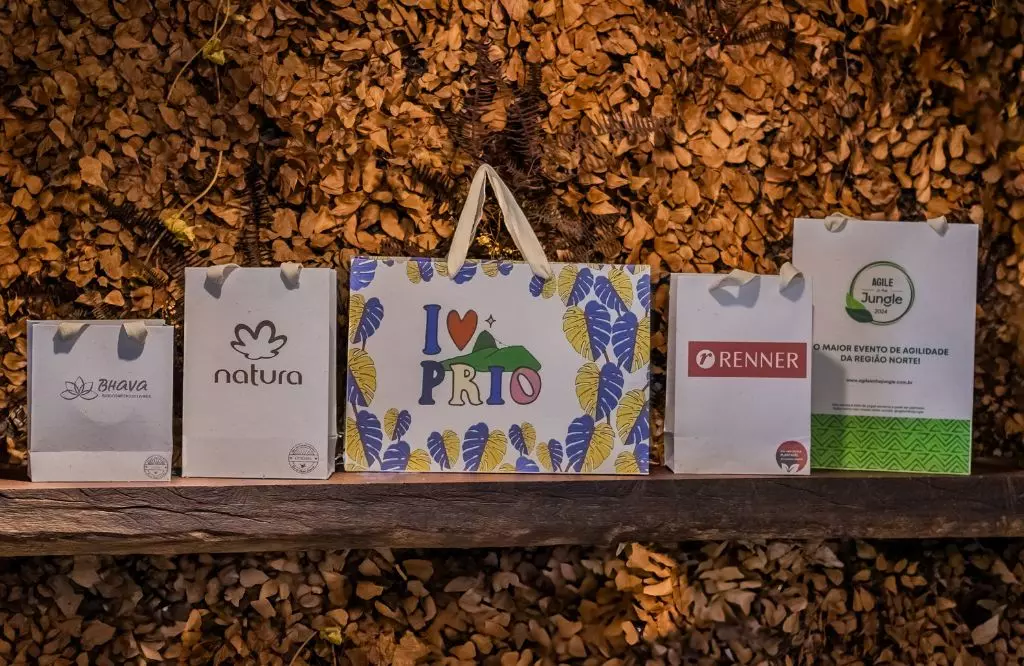 Sacola de papel personalizada para loja