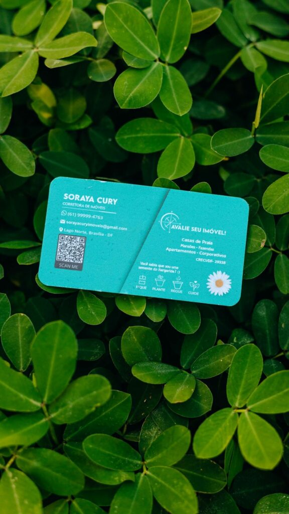 cartão de visita plantável